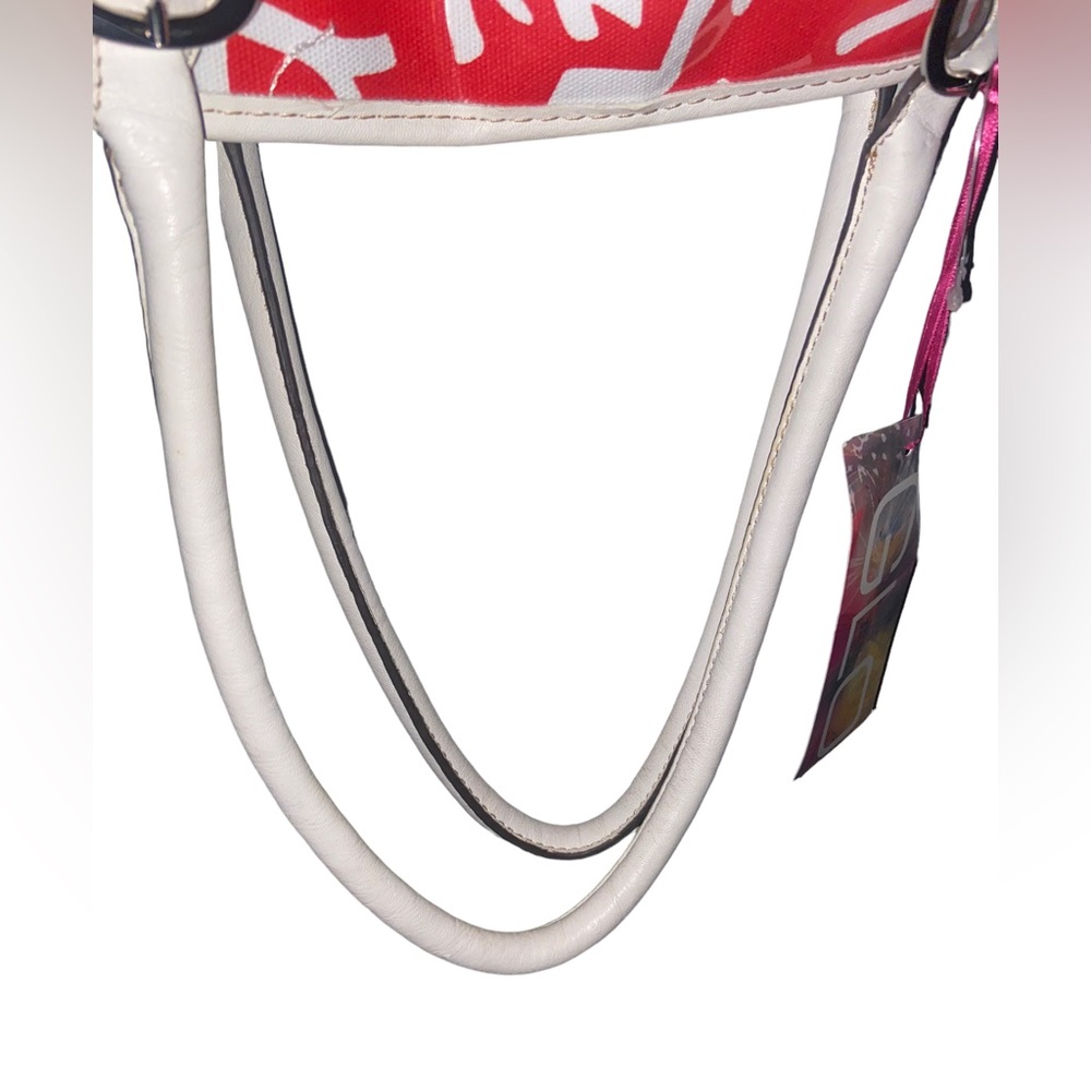 NWT 2 Pieces Coral & White Tote - Picture 3 of 10